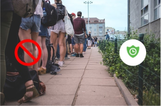 WaitSafe in the Pandemic: How to Fluently Reconcile Social Distancing with Personal Mobility